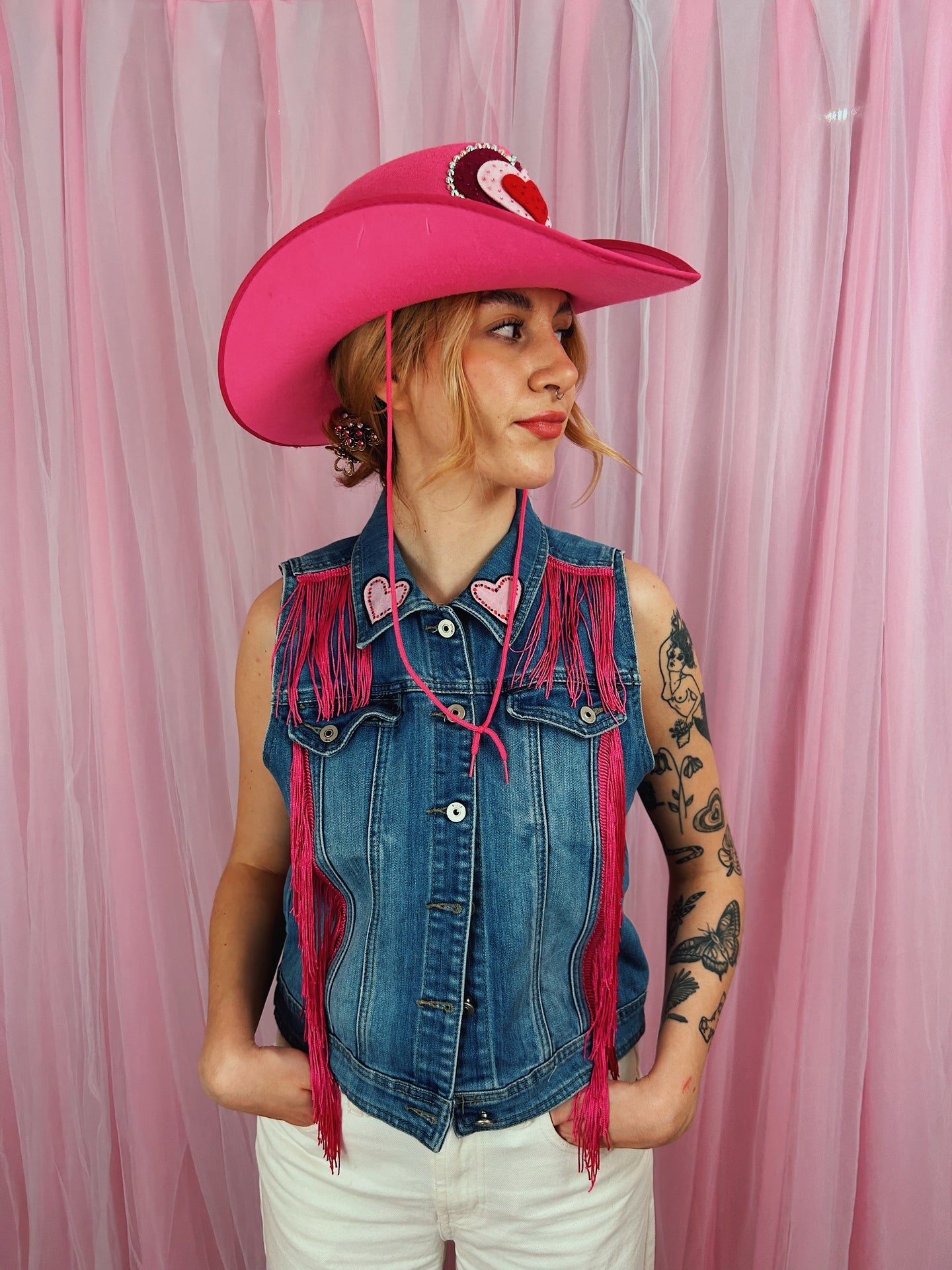 Cowgirl Lovey waistcoat in Pink