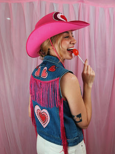 Cowgirl Lovey waistcoat in Pink