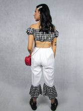 Load image into Gallery viewer, Black &amp; White Gingham Trouser Co-ord
