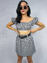 Load image into Gallery viewer, Black &amp; White Gingham Co-ord
