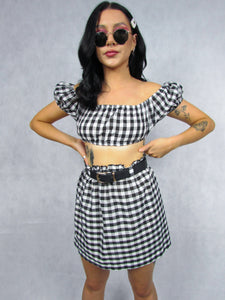 Black & White Gingham Co-ord