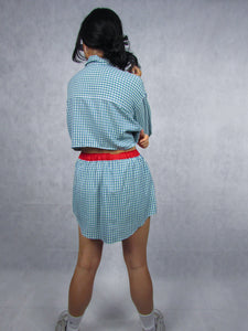 Shirt Co-ord in Blue check