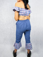 Load image into Gallery viewer, Blue Check Trouser Co-ord
