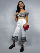 Load image into Gallery viewer, Black &amp; White Gingham Trouser Co-ord
