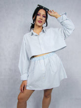 Load image into Gallery viewer, Shirt Co-ord in White Stripe
