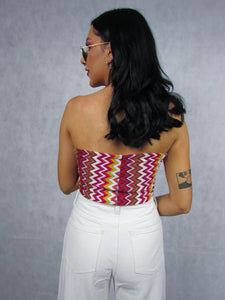 Bandeau in Zig-Zag Jersey