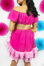 Load image into Gallery viewer, Ruched Friller Skirt in Pink
