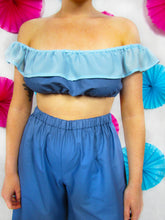 Load image into Gallery viewer, Friller Crop Top in Blue
