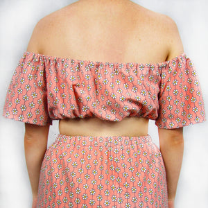 Flower Power Ruched Crop Top