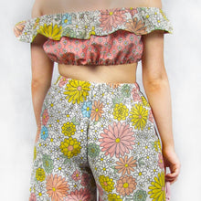 Load image into Gallery viewer, Flower Power Frill Crop Top
